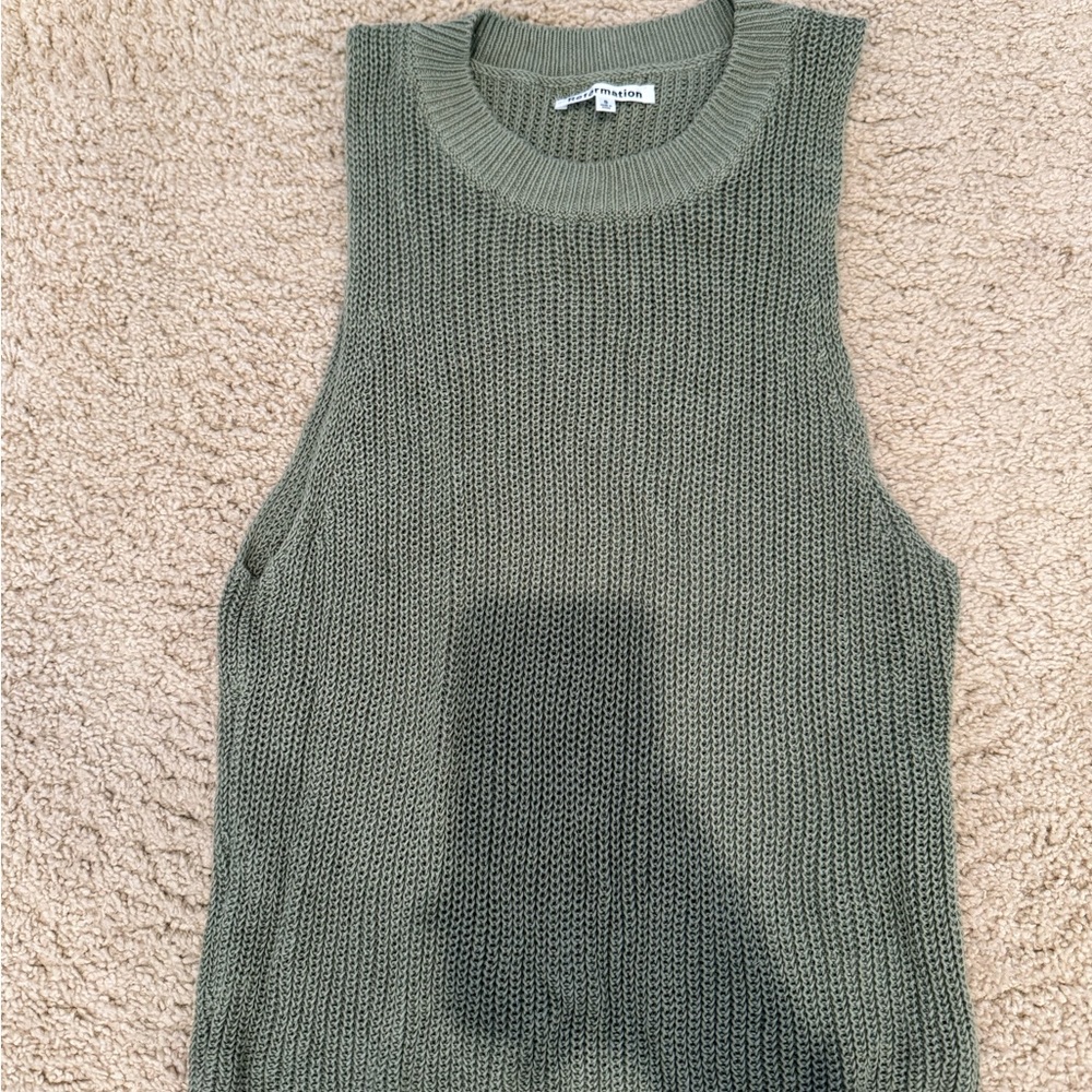 Green reformation knit tank